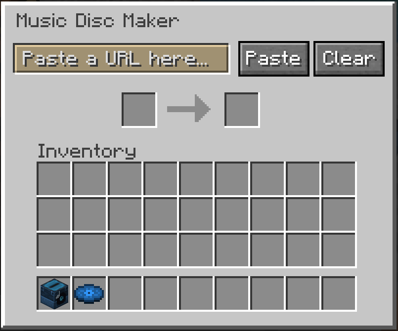 Paste a link and insert a Blank Disc to make a Custom Music Disc