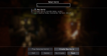 Singleplayer menu
