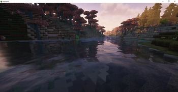 A river between two biomes