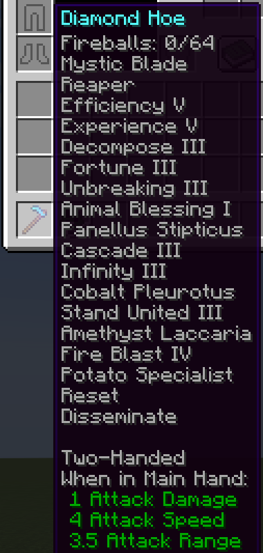 Example Mystic Blade setup