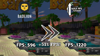 Test FPS in 1.20.1: BADLION Client vs My Modpack