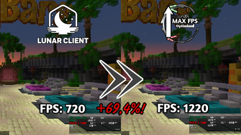 Test FPS in 1.20.1 FABRIC: Lunar Client vs My Modpack