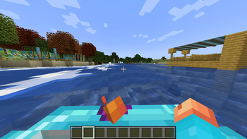 Sailing away on a float