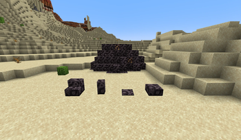 The Polished Meteorite Blocks collection placed near a Meteorite