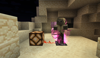 A Husk activating the Polished Meteorite Pressure Plate