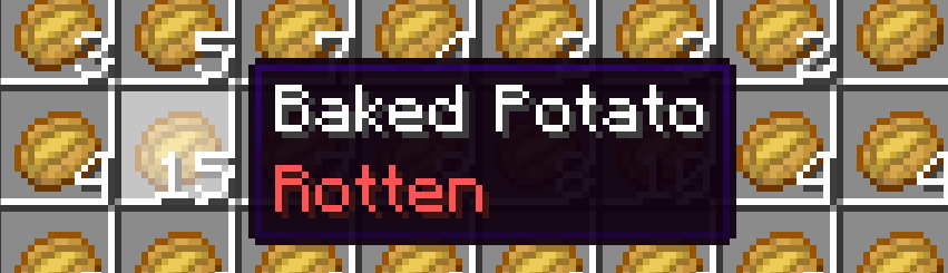 A lot of Rotten Baked Potatoes