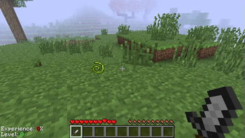 Cut grass with the knife