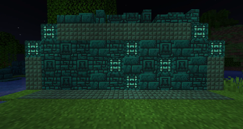 Every single Glow Ink Block next to each other & dark prismarine