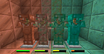 Iron Armor to Oxidizing Copper Armor