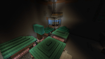 An underground city with electricity