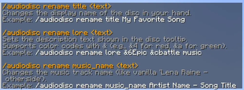 /audiodisc help rename