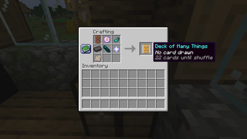 Deck of Many Things Recipe