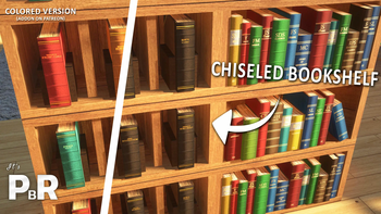 Chiseled Bookshelf -  with and without color
