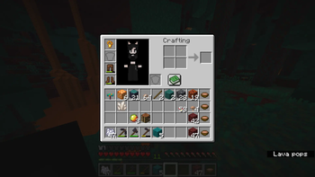 Inventory with Nether Tools items