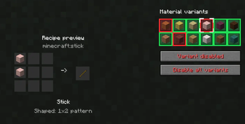Disable or enable every variants