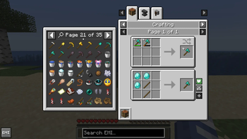 Using recipe screen