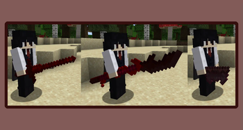 Weapons held by a player