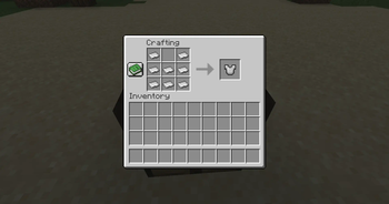 Crafting a iron chestplate.