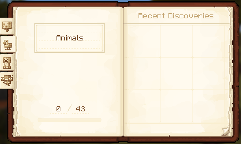 Vanilla animals count (using fields guide mod)