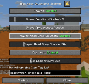 Config Menu