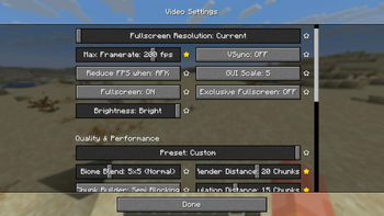 Video Settings in Vanilla Minecraft