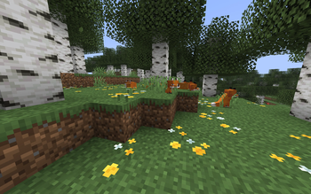 Foxes. They are the only feature affected by this resource pack.