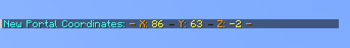 Messge when new safed coordinates