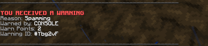 Default "Warning" Message