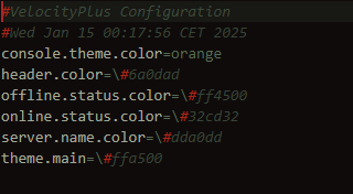 Colors config