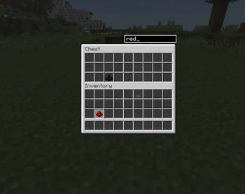 Search bar active