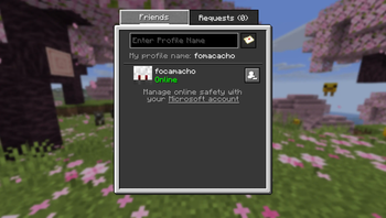 Friends List on Main Menu