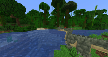 Iberospinus on a river
