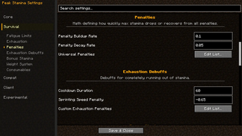 In game Config UI