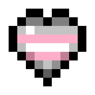 Demigirl Pride Flag Hearts (7-Color)
