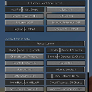 Example Text (Video Settings)