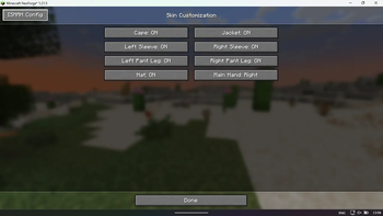 Config menu