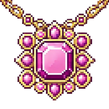 Pink Spinel Gem Necklace