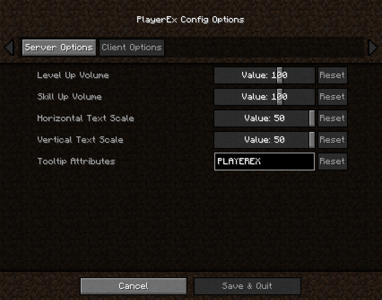 PlayerEx MOD para Minecraft 1.16.5 - Atributos RPG