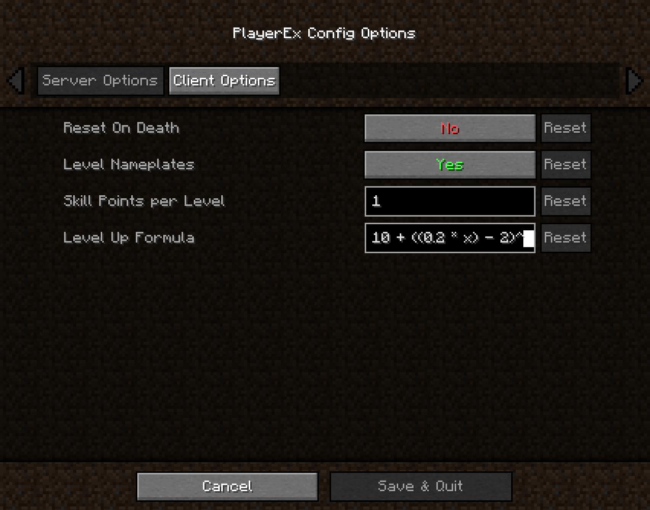 Player Ex Mod (1.19.2, 1.18.2) - Attributes, Levels and Skill