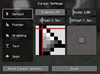 Cursor Settings