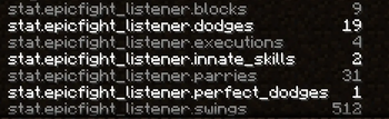 Stats screen