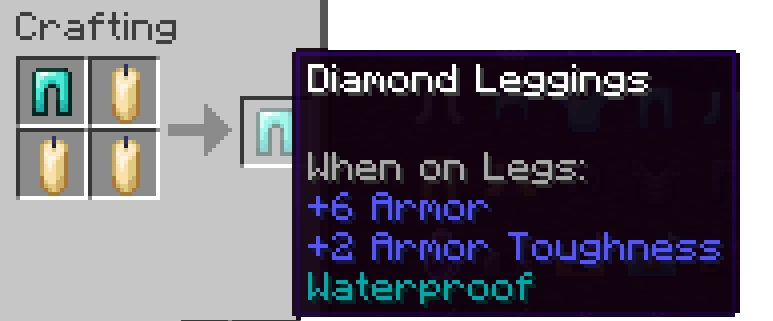 Diamond Leggings, How to craft diamond leggings in Minecraft