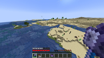 Flying with an elytra while holding the Mace