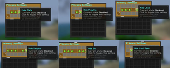 Privacy Settings GUI