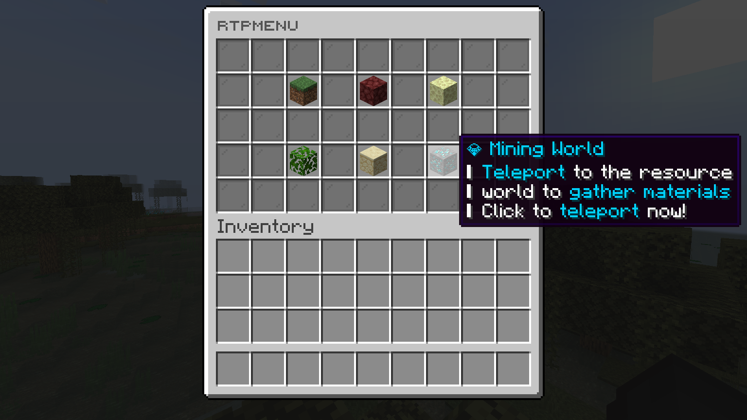 GUI with 6 worlds