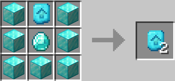Diamond upgrade template duplication with diamond blocks
