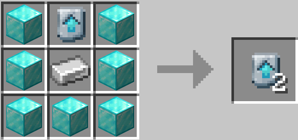 Iron  upgrade template duplication with diamond blocks