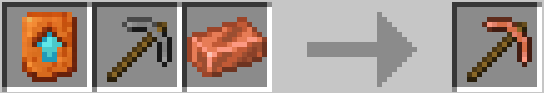 Upgradeing stone pickaxe to copper pickaxe