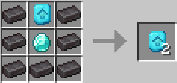 Diamond upgrade template duplication with netherite ingots