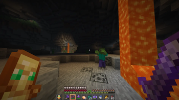 In a cave